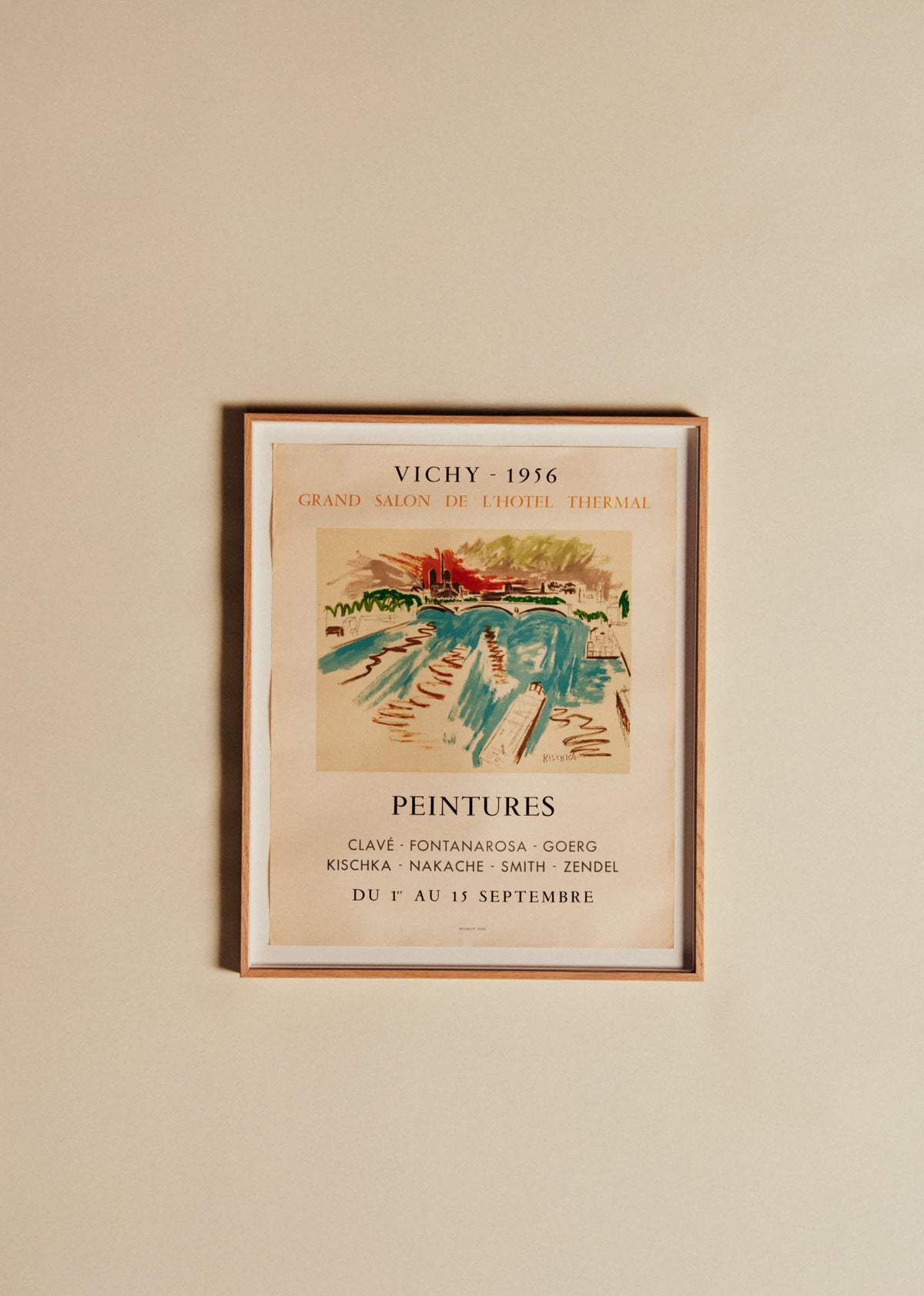 Affiche Grand salon de l'hôtel thermal, Vichy, 1956 - 51,5 x 62,5 cm