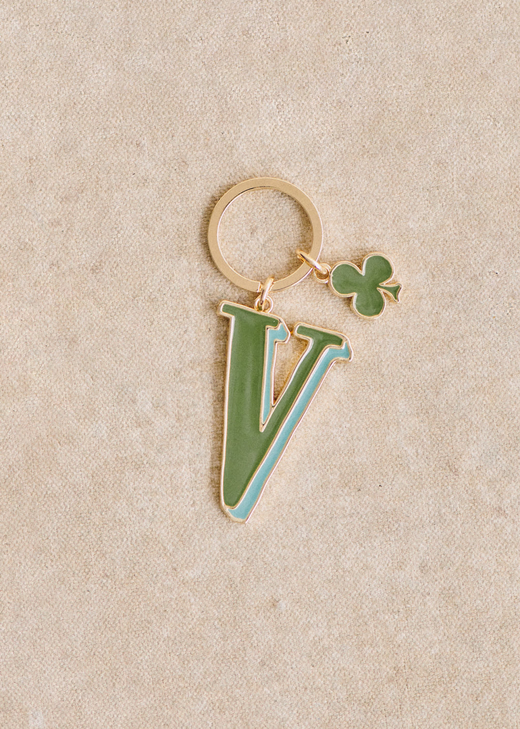 Porte-Clé Abécédaire - Lettre V - Vert