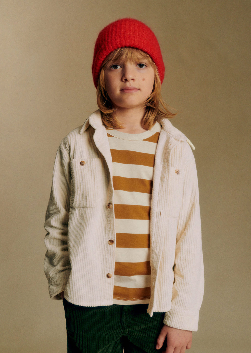 T-Shirt Léon - Ecru / Caramel