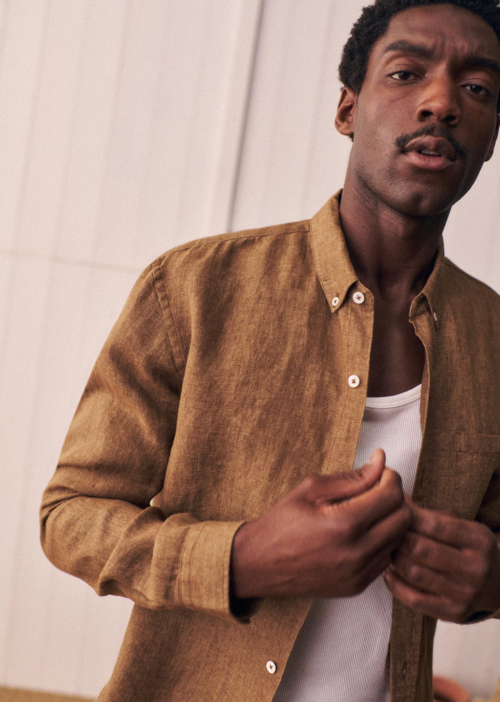 Chemise Charlie Lin - Marron Chiné