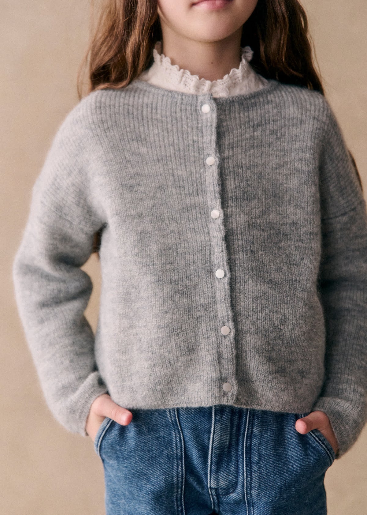 Gilet Gaspard - Gris Chiné Clair