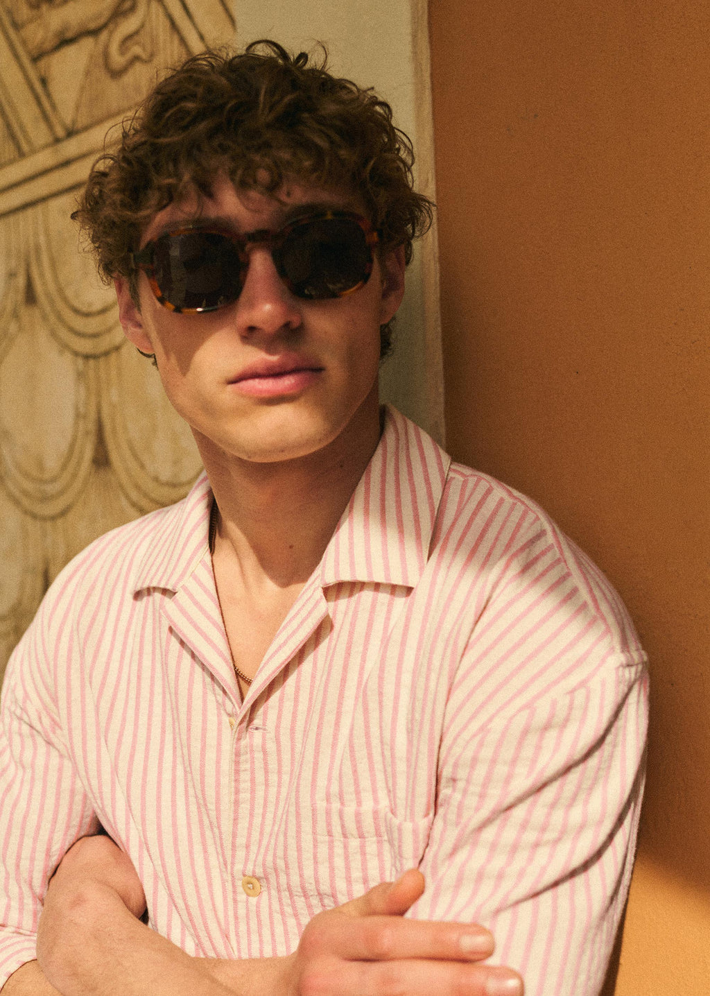 Chemise Harty - Rayures Écru / Rose