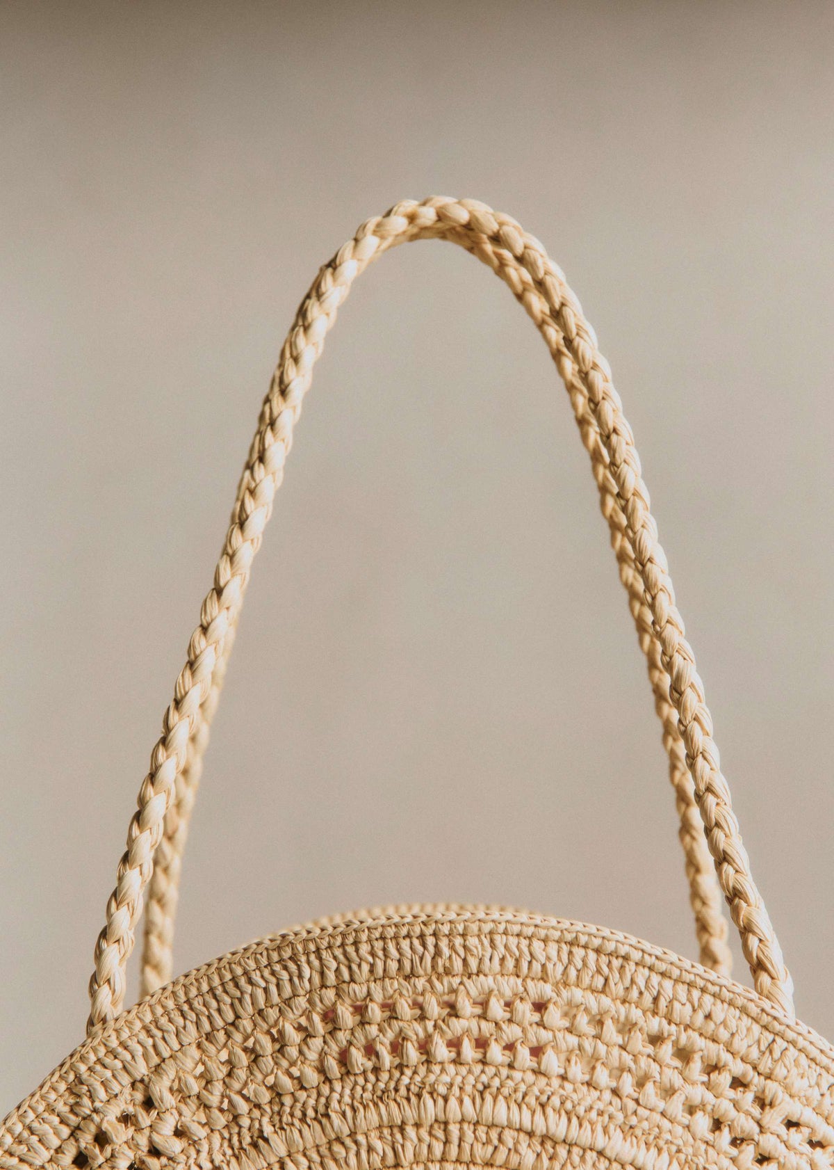 Panier June - Raphia Broderie Mimosa