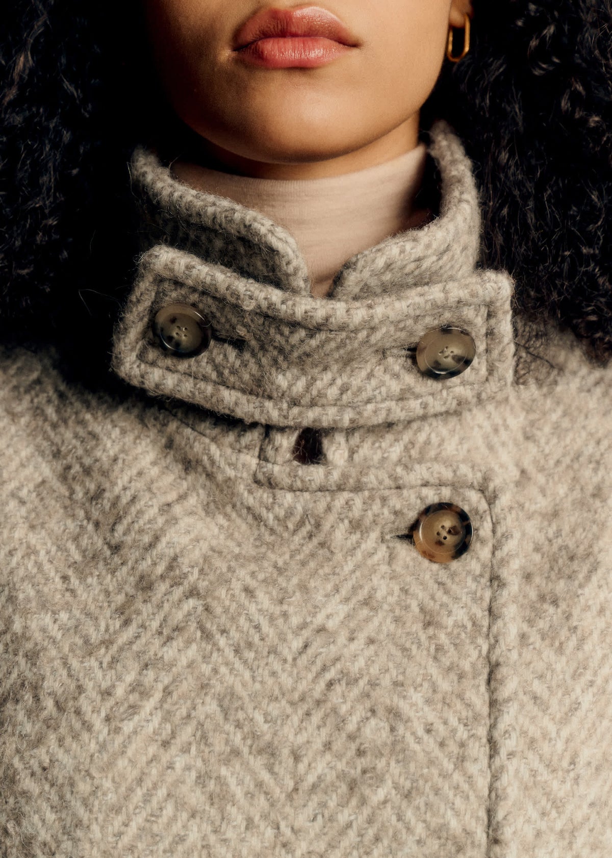Manteau Charly - Chevrons Beige clair