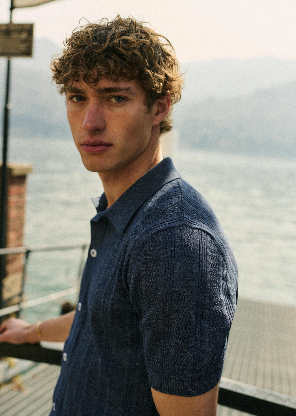 Chemise Maille Jill - Bleu Chiné
