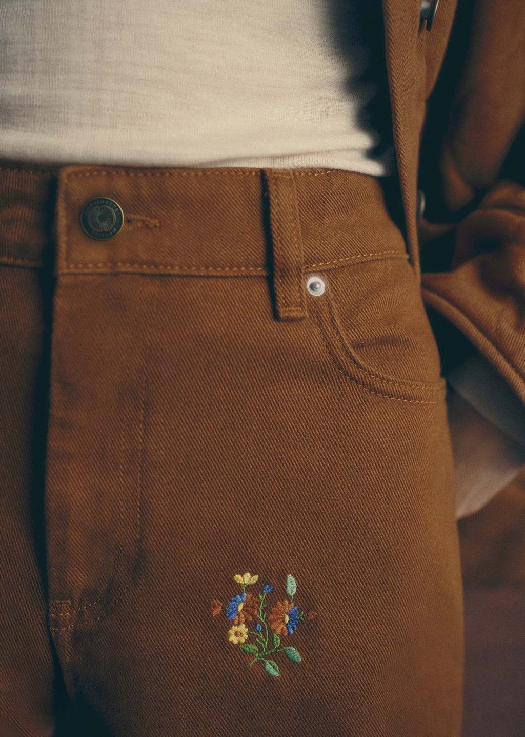 Pantalon Le Wide Leg - Sézane x Antoinette Poisson - Caramel