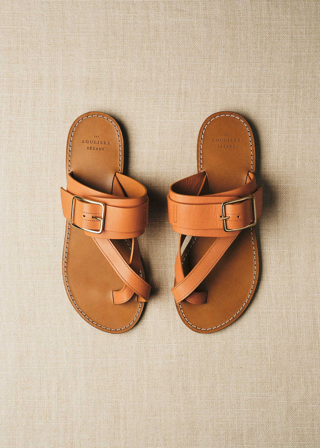 Sandales Low Freya - Miel Lisse Héritage