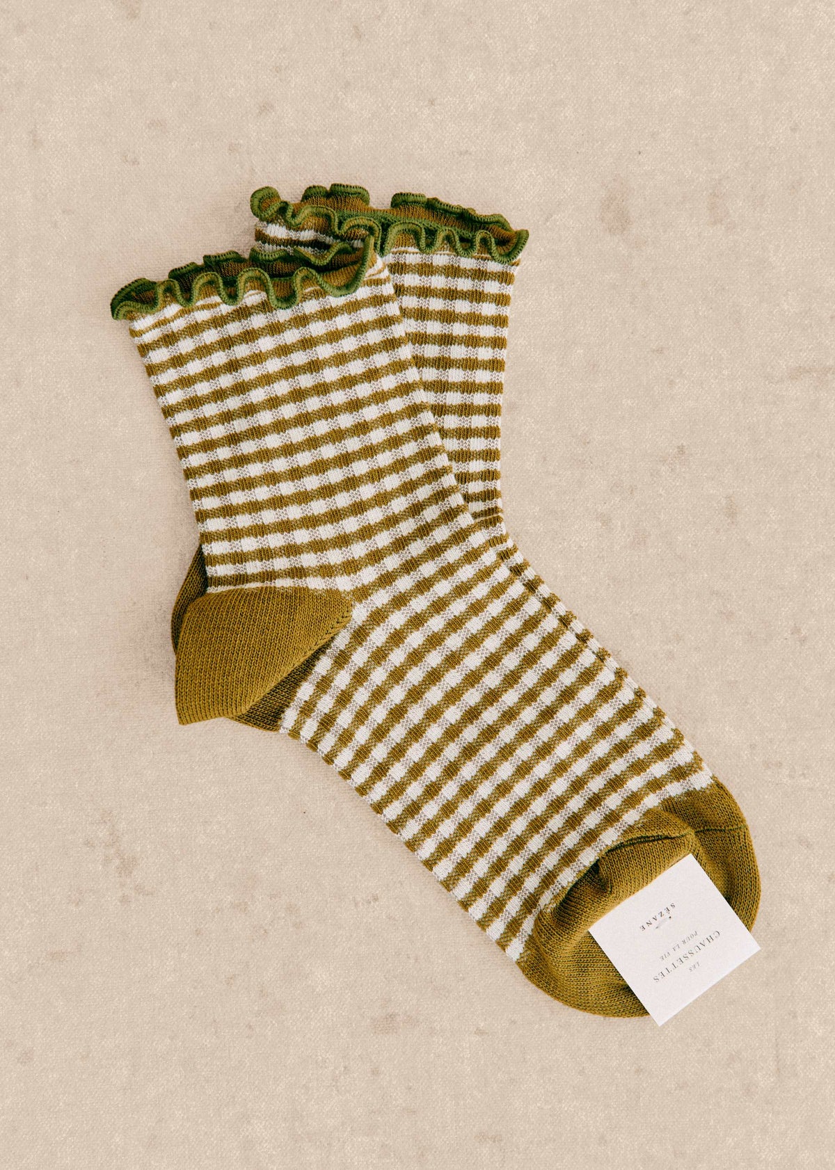 Chaussettes Vichy - Olive