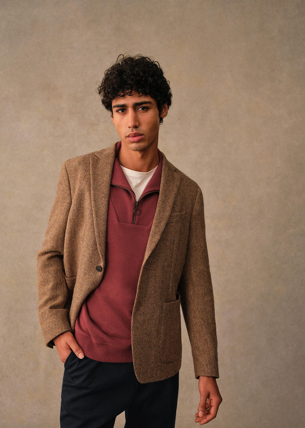 Veste Riddle - Chevrons Camel