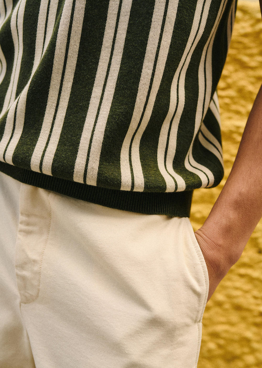Polo Maille Marius - Vert / Écru