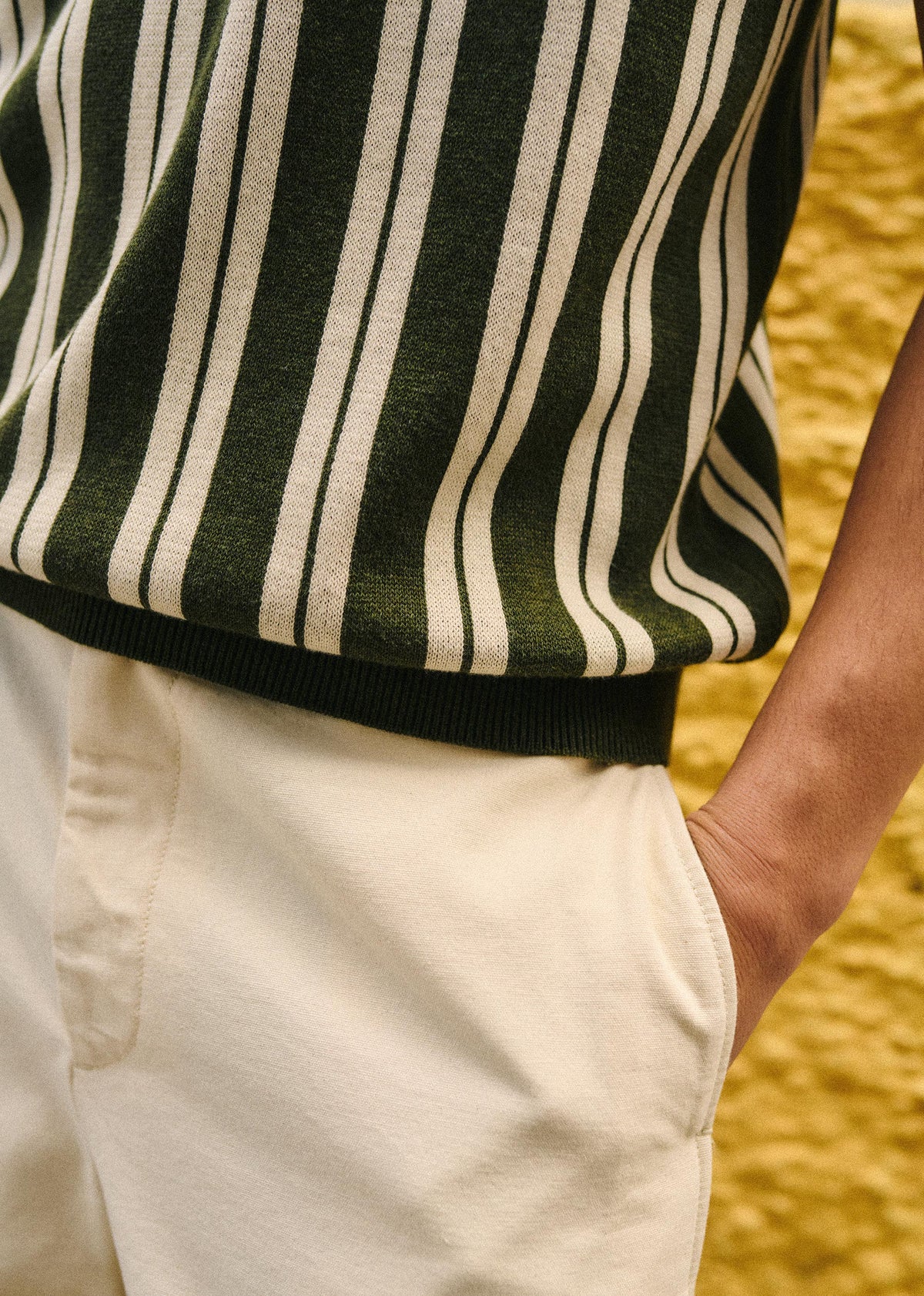 Polo Maille Marius - Vert / Écru