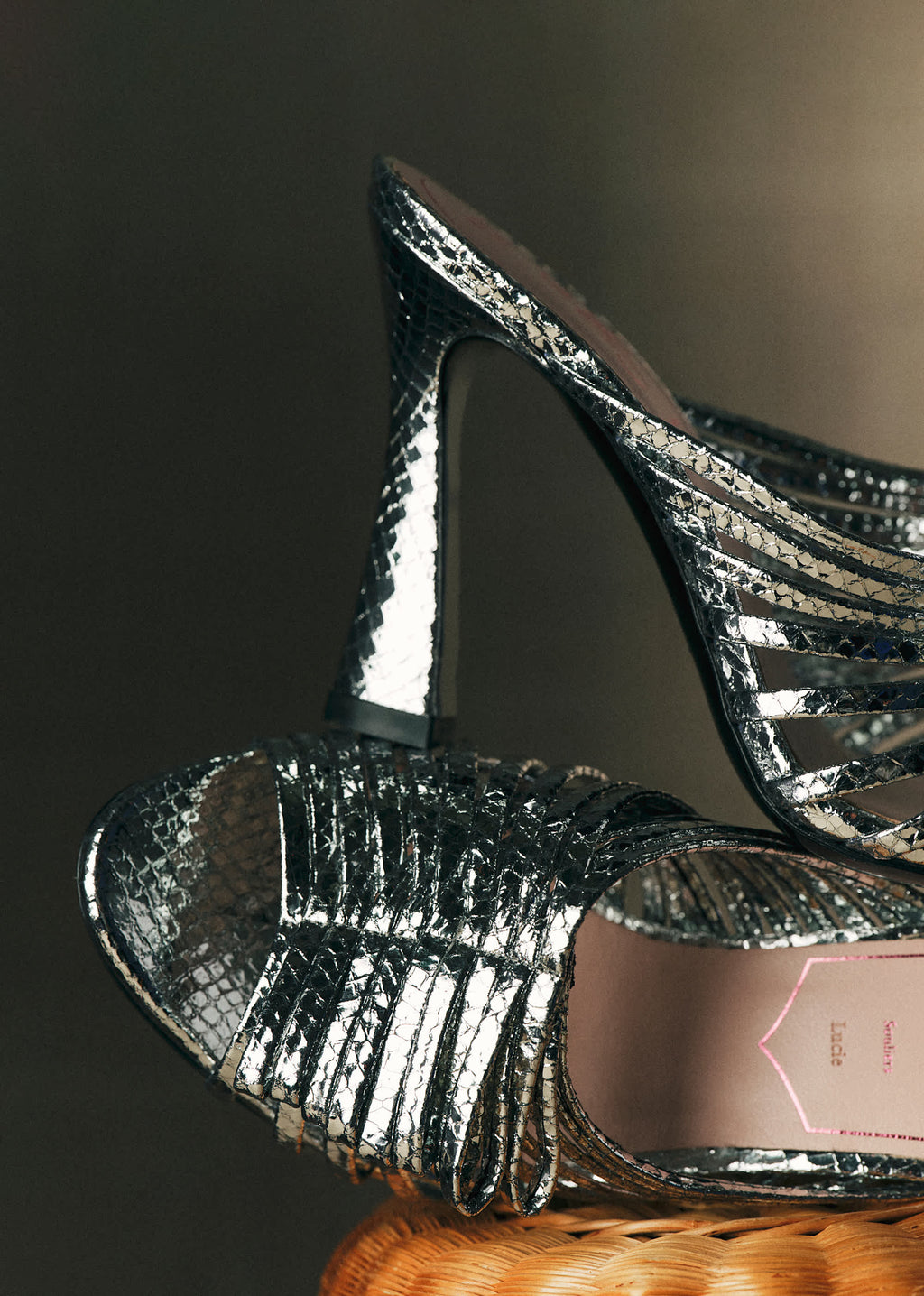 Sandales Lucie - CFM Souliers x Editions Sézane - Serpent argent