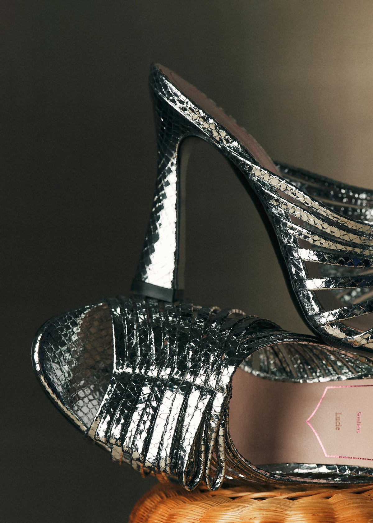 Sandales Lucie - CFM Souliers x Editions Sézane - Serpent argent