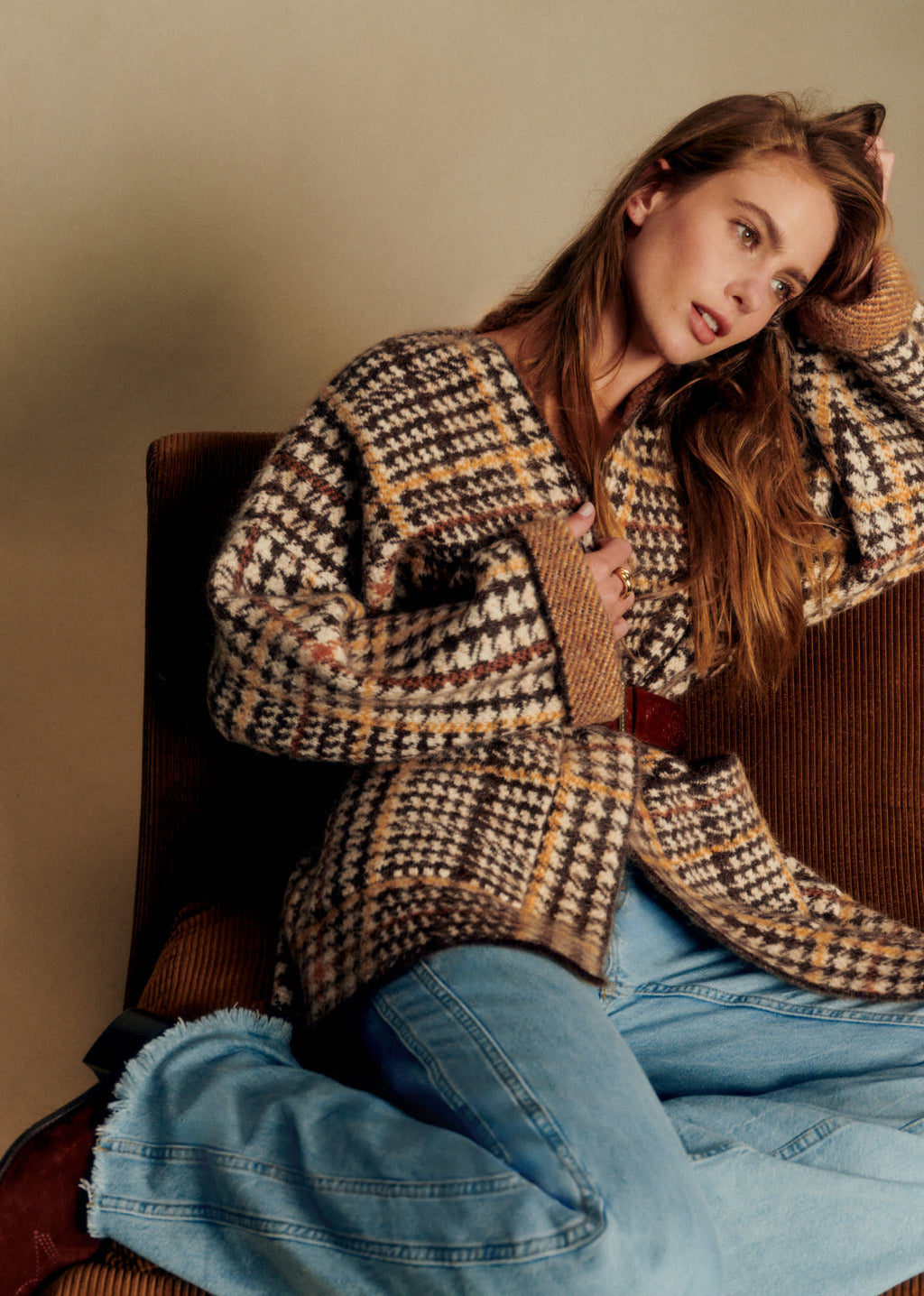 Veste Oscar - Pied de Poule Marron
