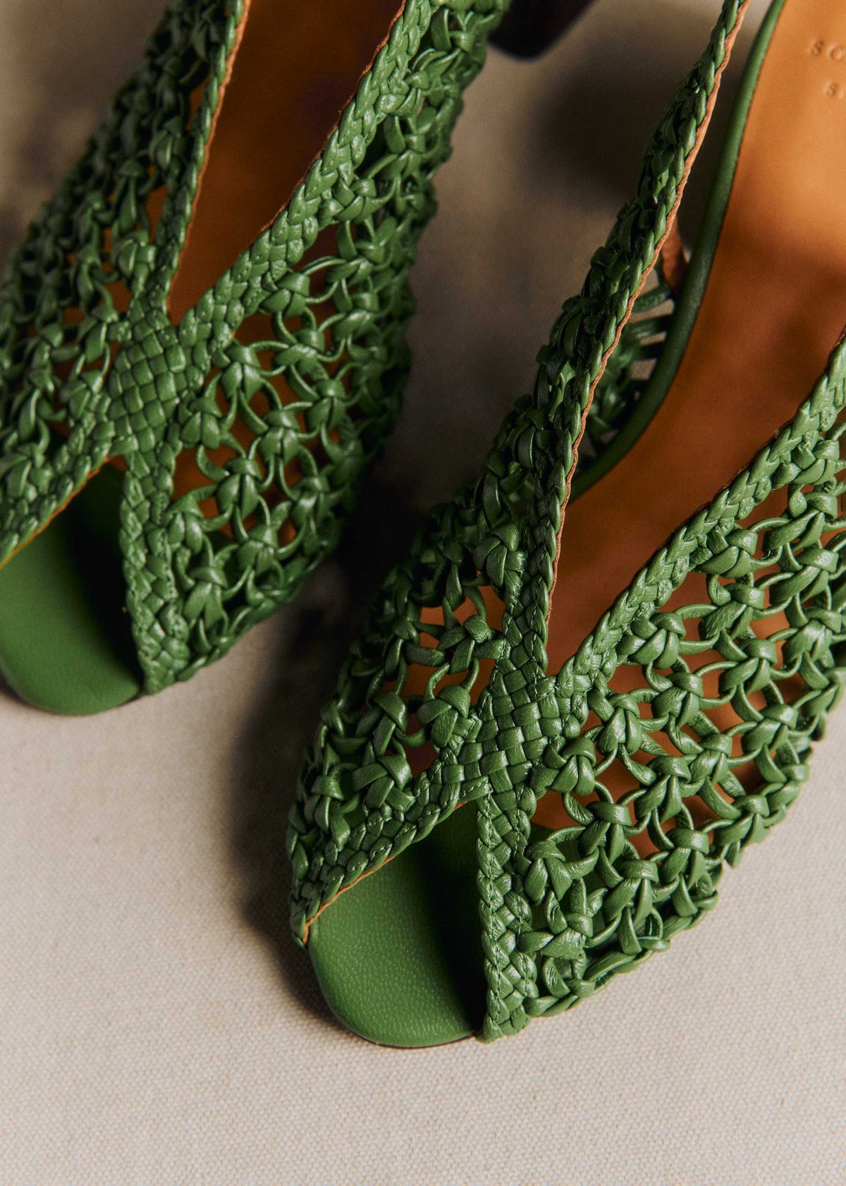Sandales Enora - Vert Brillant Tressé