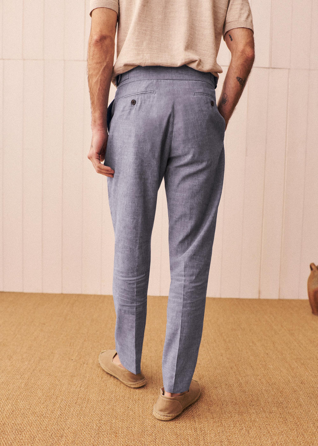Pantalon Terence - Bleu Clair Chiné
