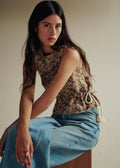 Blouse Darlene - Jacquard Abstrait Écru Multico - Création Solidaire