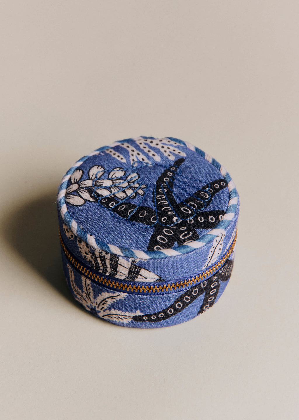Ecrin à bijoux - Sézane x Inoui Editions - Imprimé Coquillages Bleu