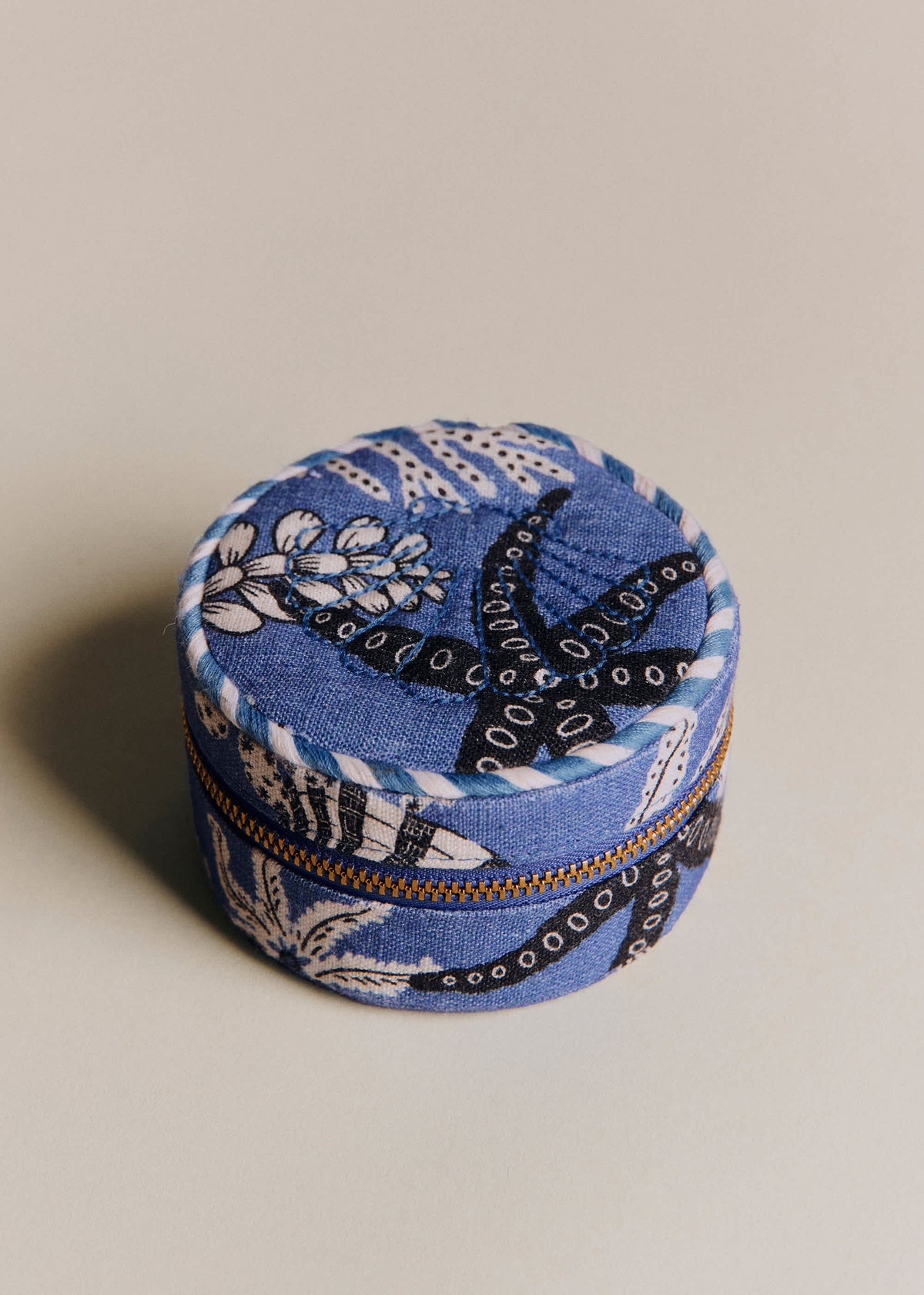 Ecrin à bijoux - Sézane x Inoui Editions - Imprimé Coquillages Bleu