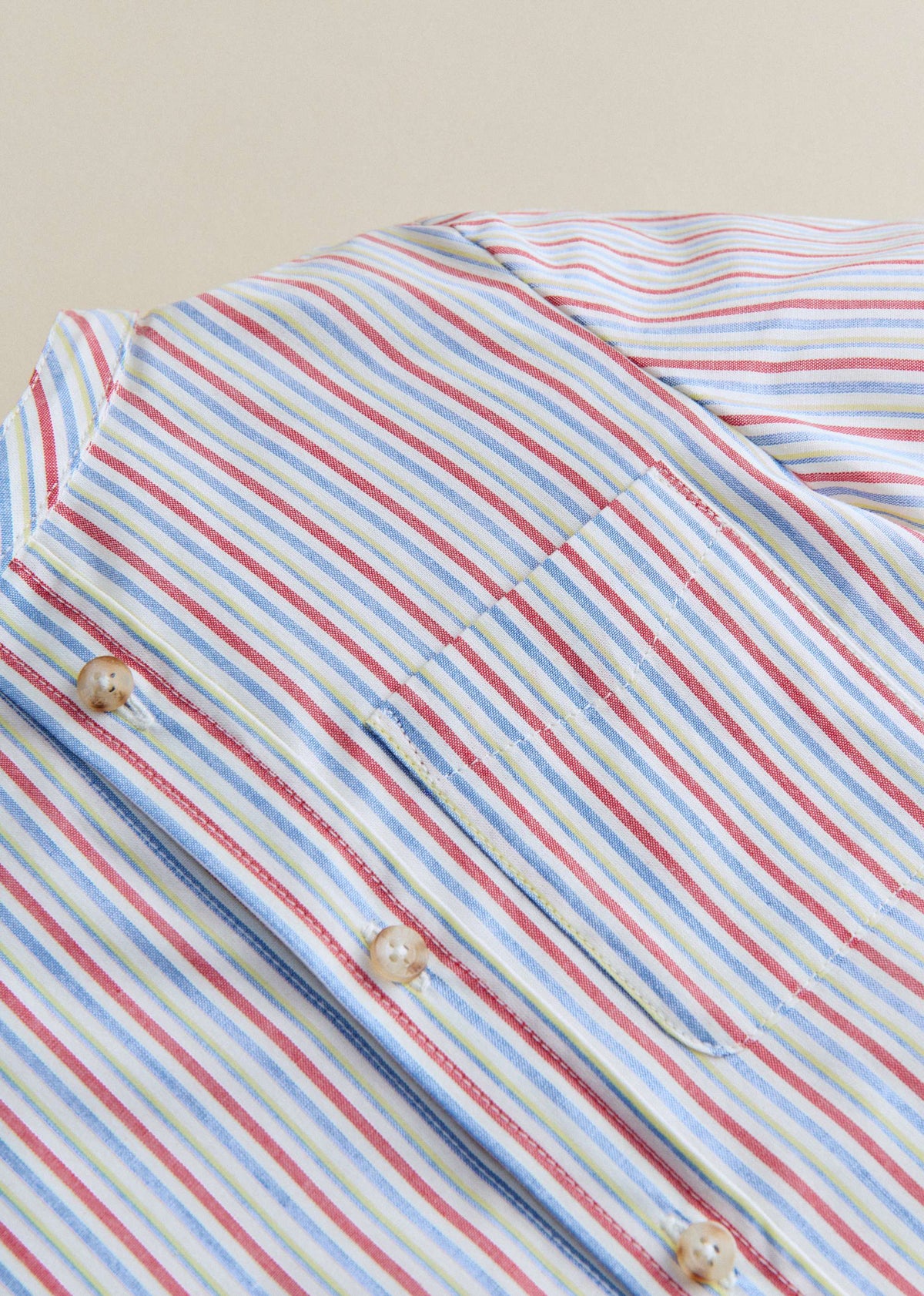 Chemise Benicio - Rayure Rouge Bleu Jaune