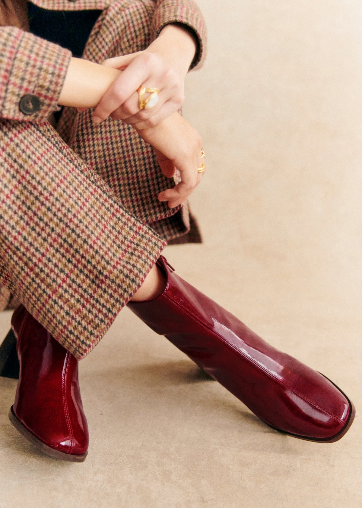 Bottines Axelle - Pourpre Vernis