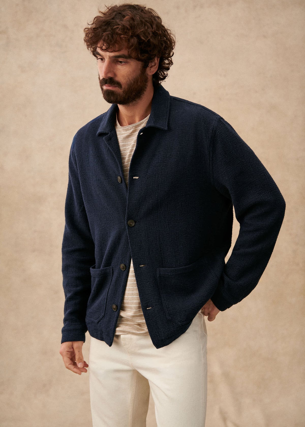 Veste Irwin - Marine texturé
