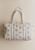 Sac à langer bowling - Rayures Broderie Fleurs