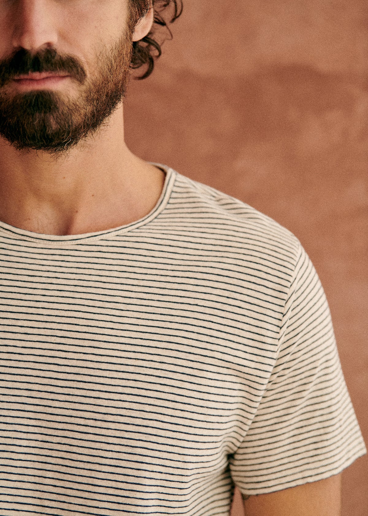 T-Shirt Martin - Écru Rayures Marine