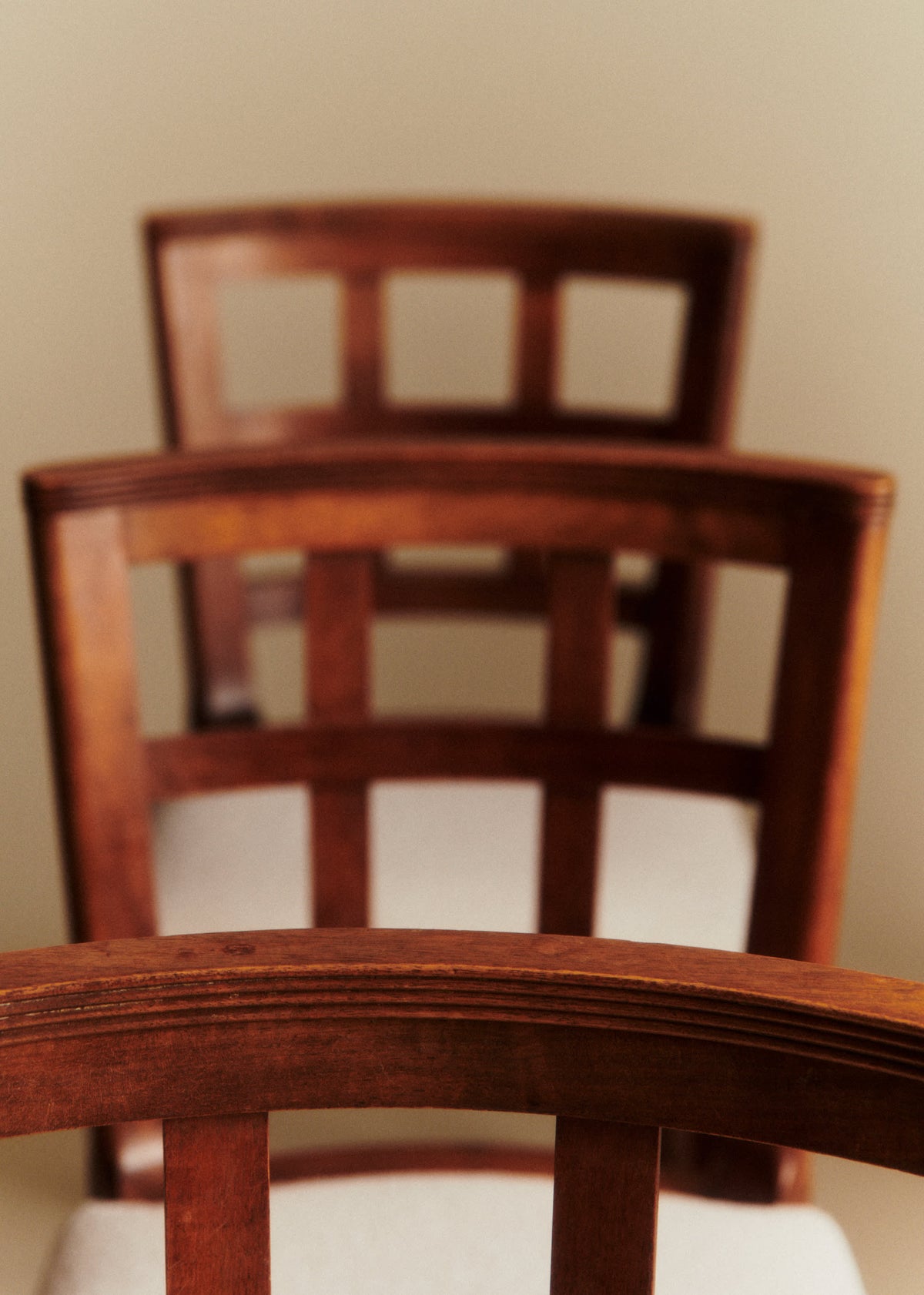 Lot de 6 chaises vintage hêtre - Hêtre teinté