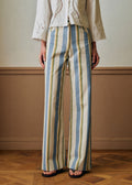 Pantalon Soan - Rayures Bleu Ecru Jaune