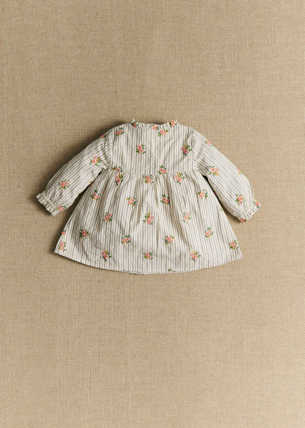Robe Romy - Rayures Broderies Fleurs