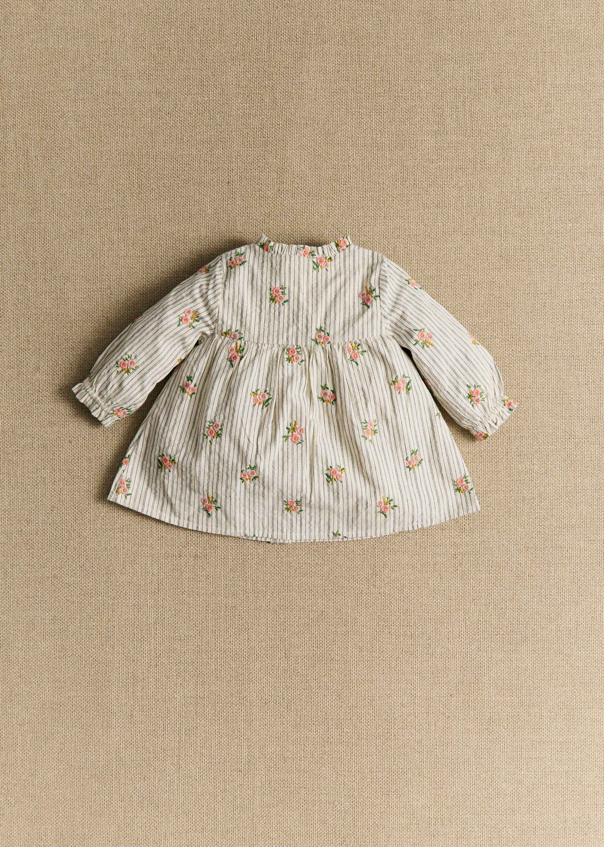 Robe Romy - Rayures Broderies Fleurs