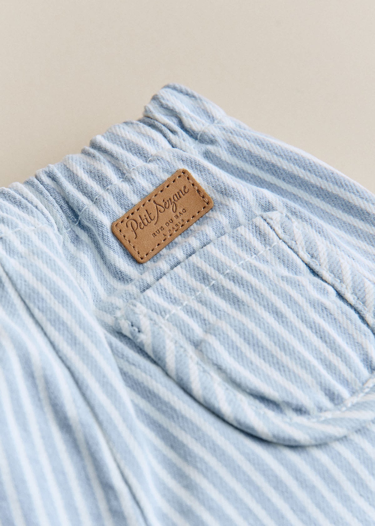 Pantalon Edgar - Denim Rayé Bleu