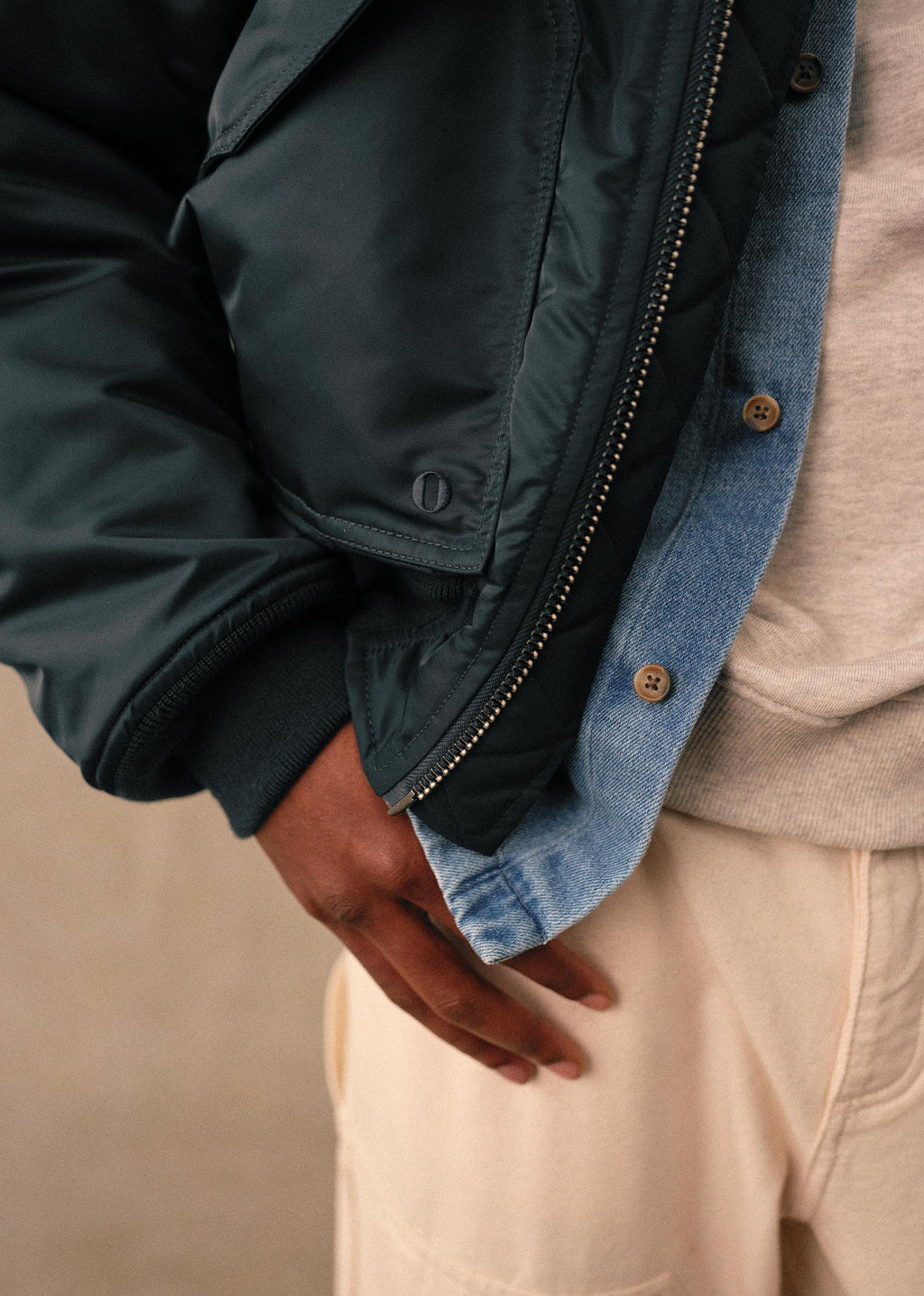Bomber Octobre Éditions x Schott NYC - Marine