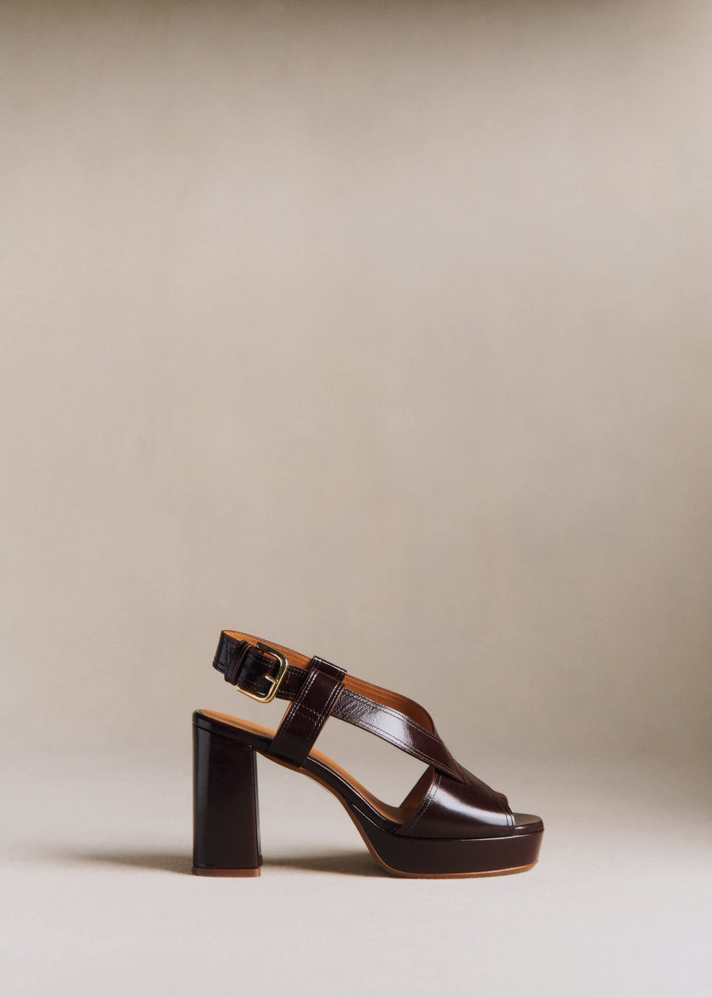 Sandales High ELSA - Chocolat Vintage