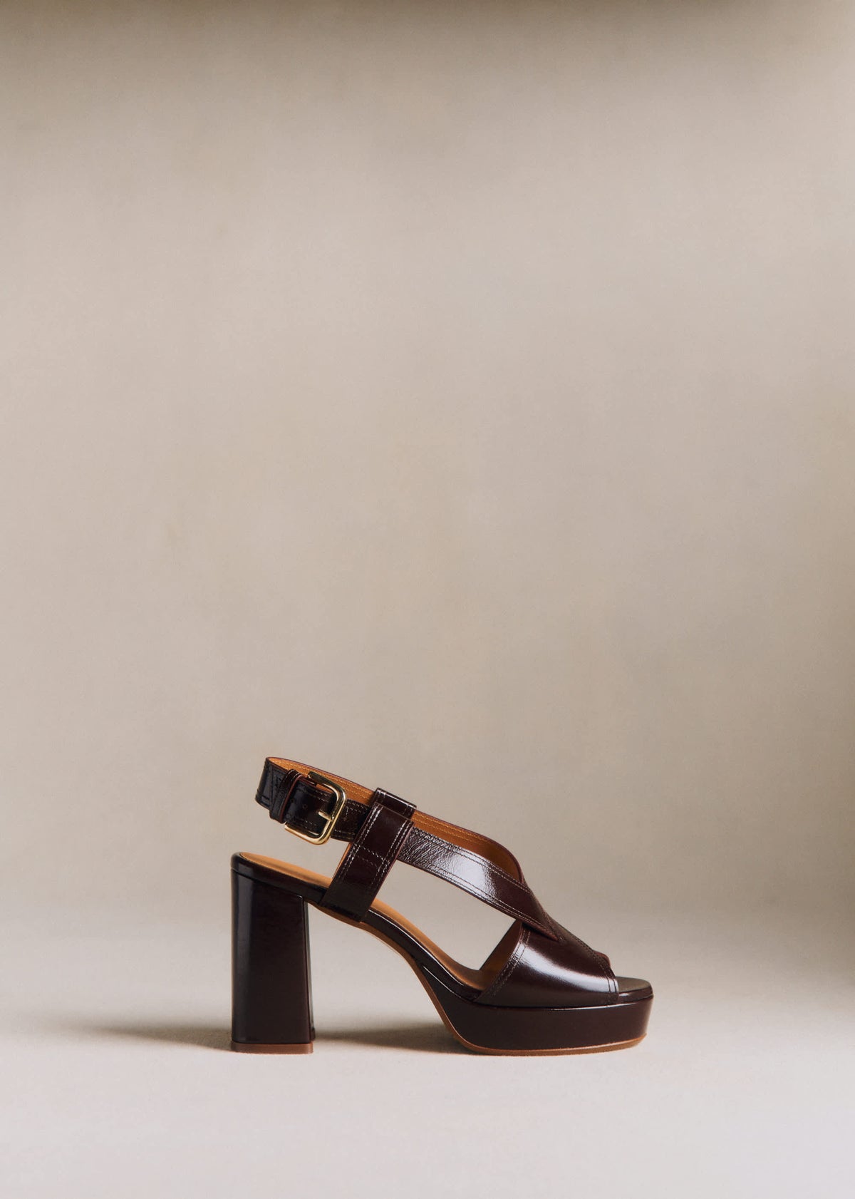 Sandales High ELSA - Chocolat Vintage