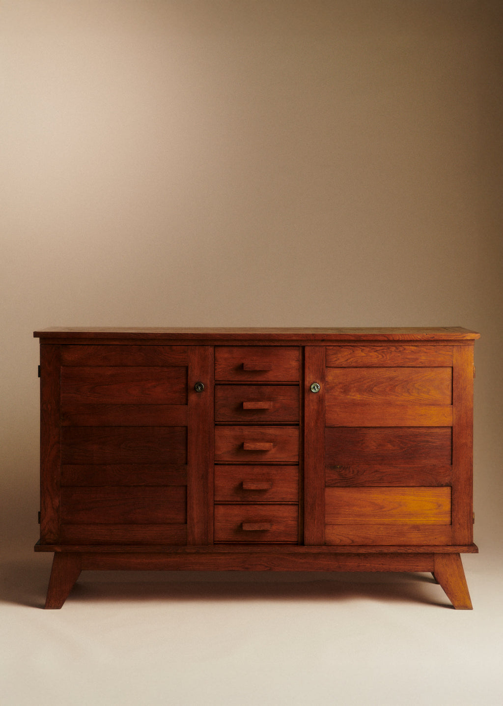 Buffet René Gabriel en bois massif années 50 - Bois Massif