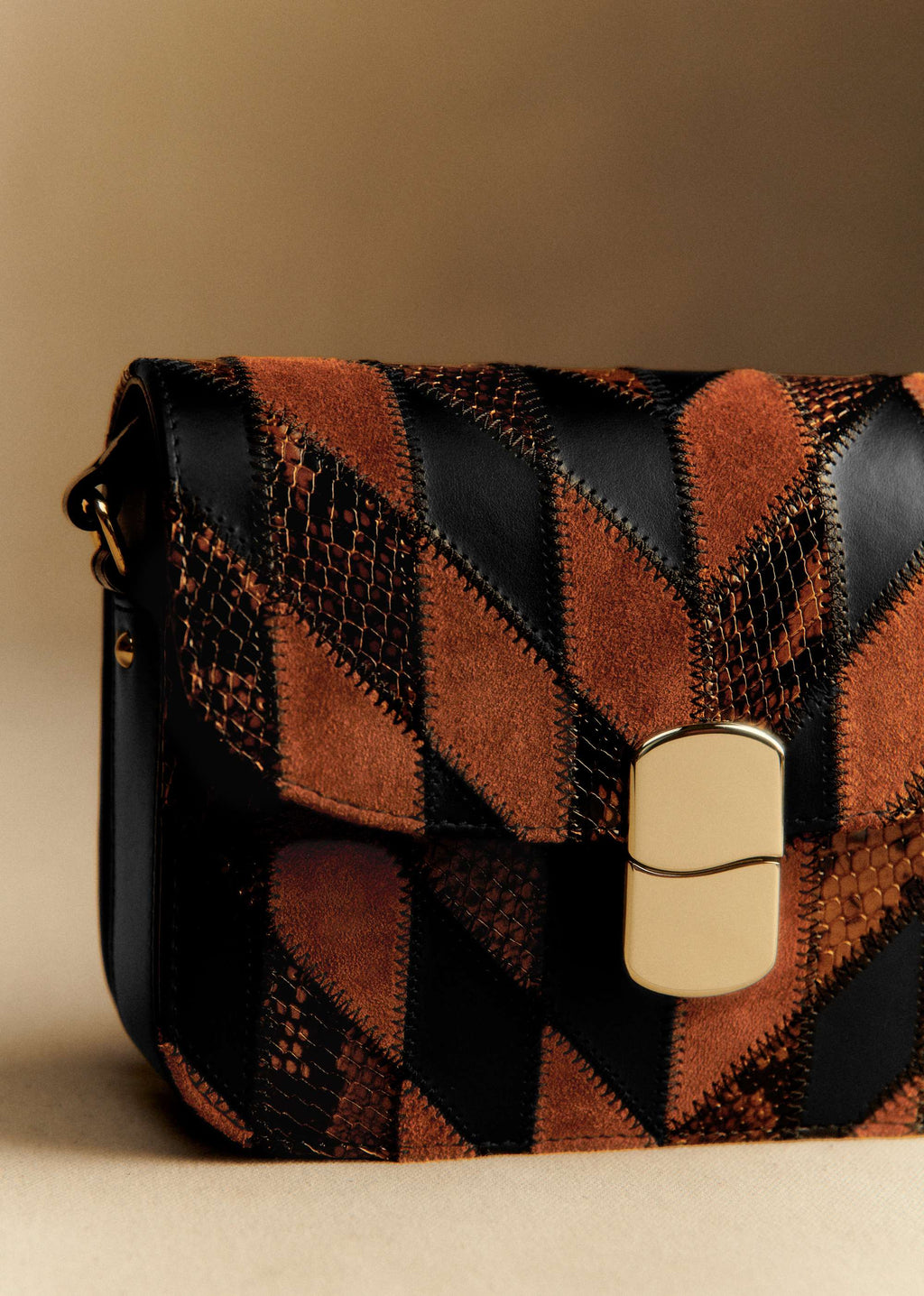 Sac Mini Milo Classique - Choco patchwork