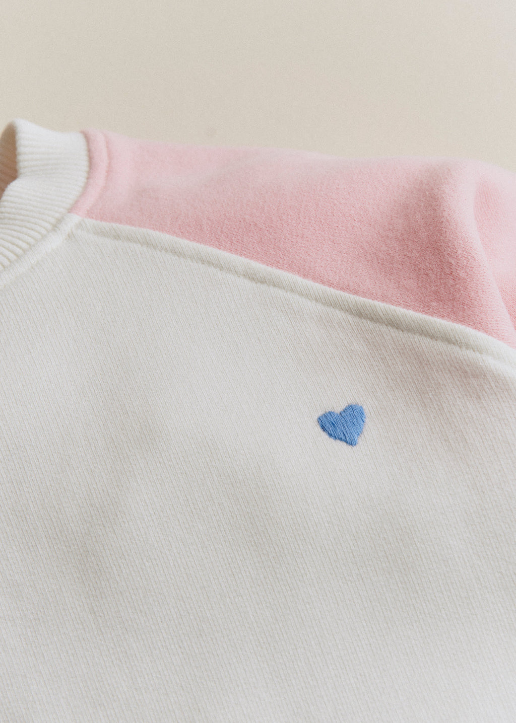 Sweat-Shirt Tommy - Ecru / Rose pastel / Jaune citron