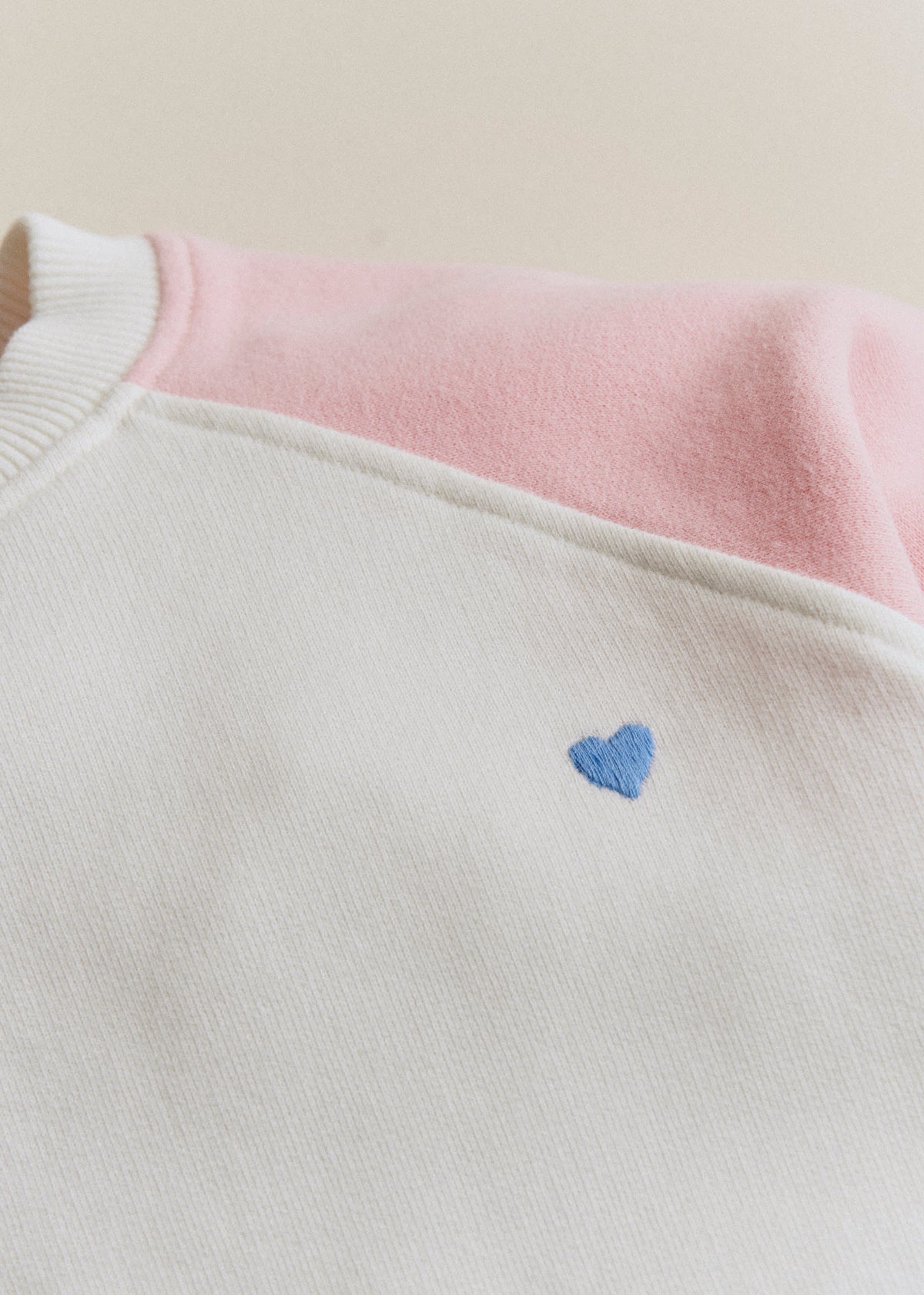Sweat-Shirt Tommy - Ecru / Rose pastel / Jaune citron