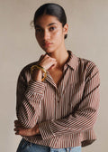 Chemise Maella - Rayures Marron Ecru