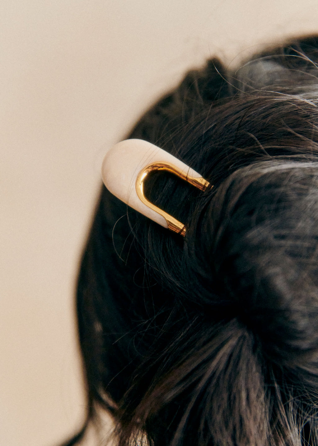 Épingle à cheveux Gladys - Ecru Doré