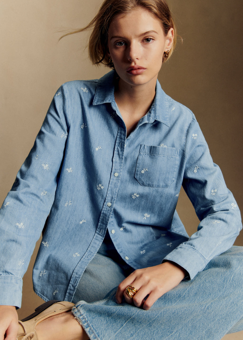 Chemise Tomboy - Denim Brodé