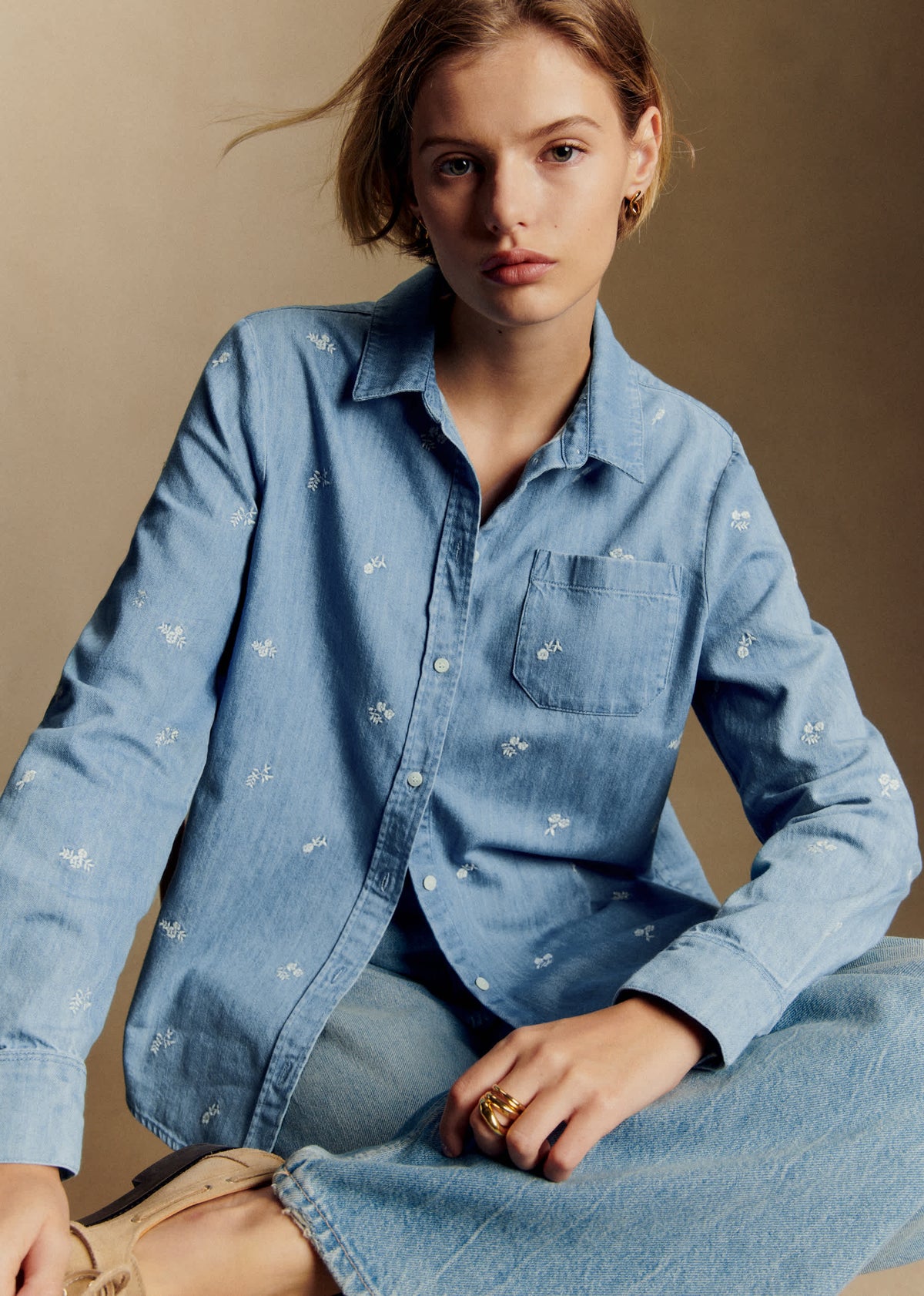 Chemise Tomboy - Denim Brodé