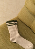 Chaussettes Russel - Écru Rayures Kaki