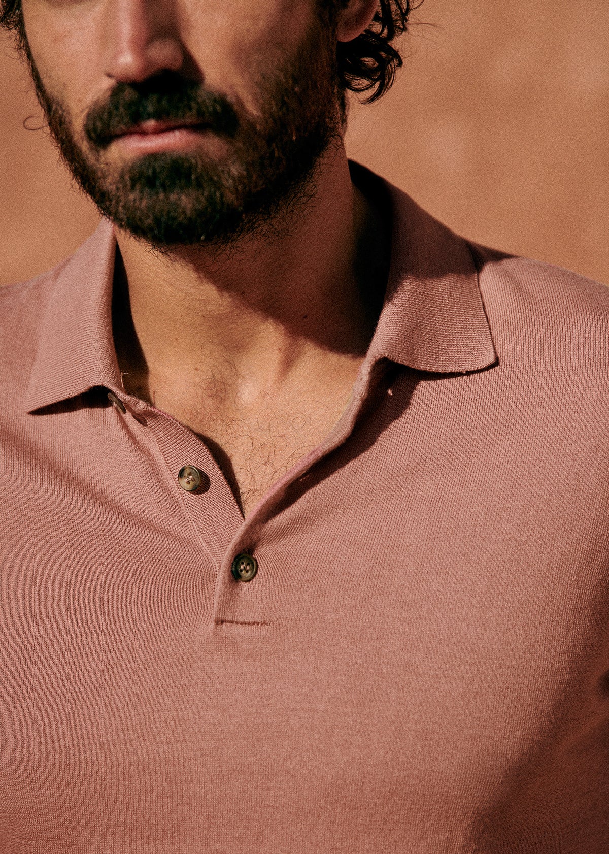 Polo Maille Riviera - Vieux Rose