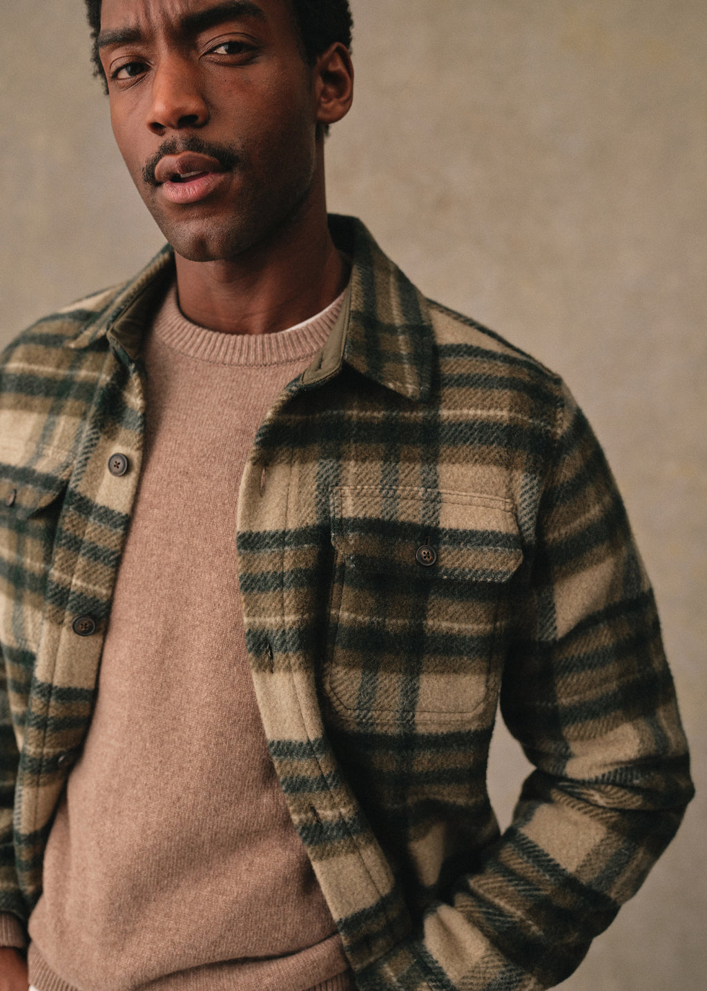 Surchemise Lellan - Tartan Vert / Beige