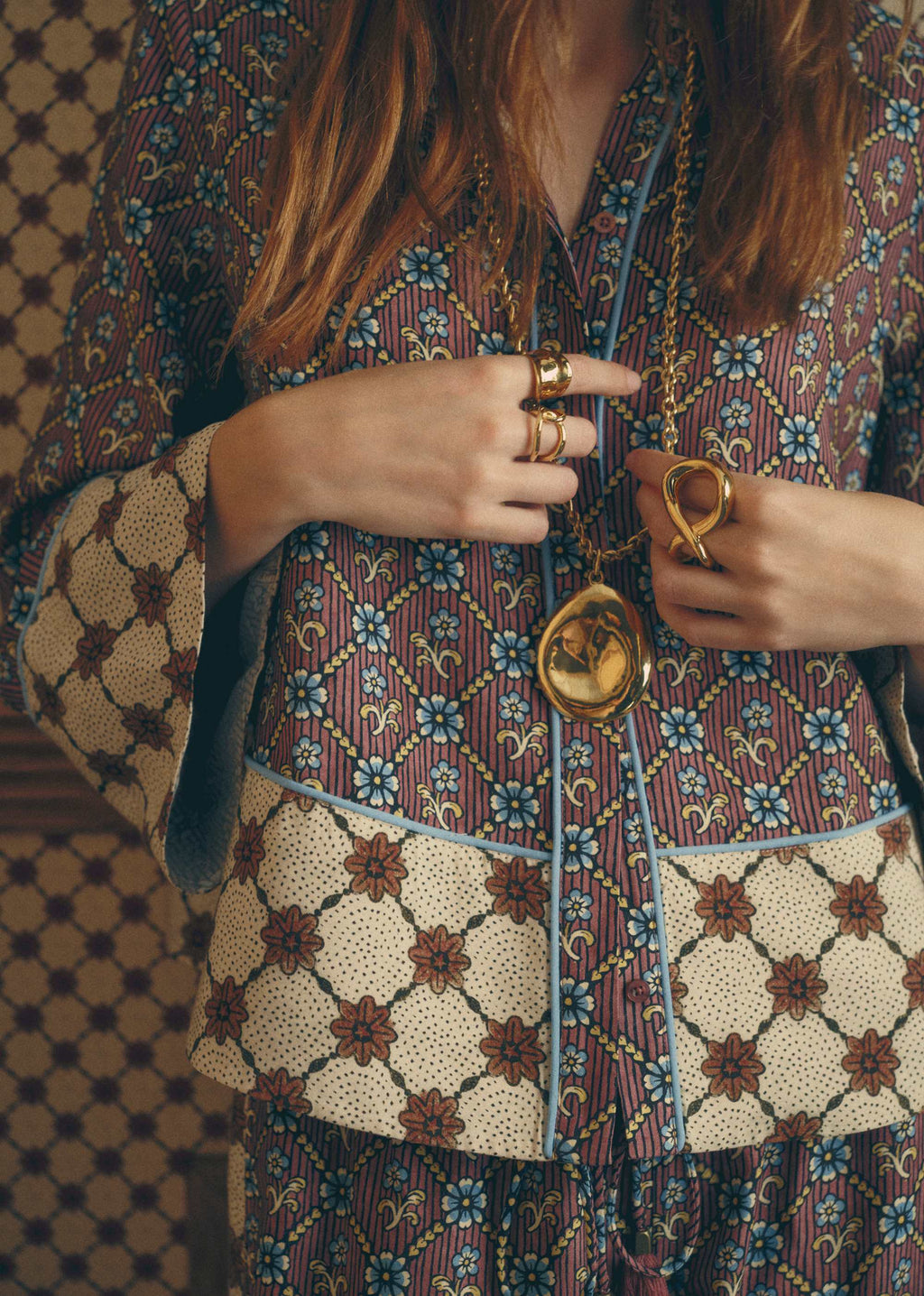 Blouse Lumilis - Sézane x Antoinette Poisson - Imprimé Coeur Garance