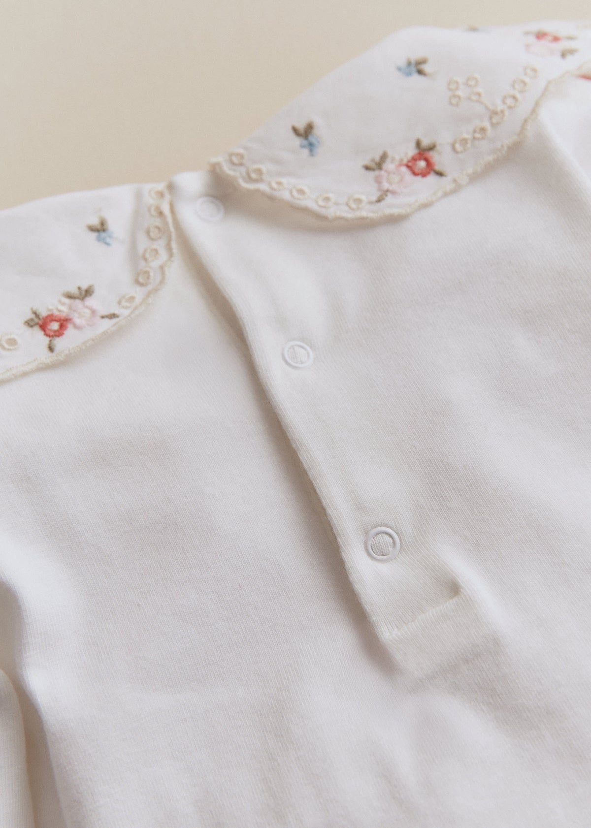 Body Félicia - Blanc Lait / Broderie Multicolore