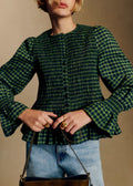 Chemise Deidra - Carreaux Bleu Et Vert - Création Rose